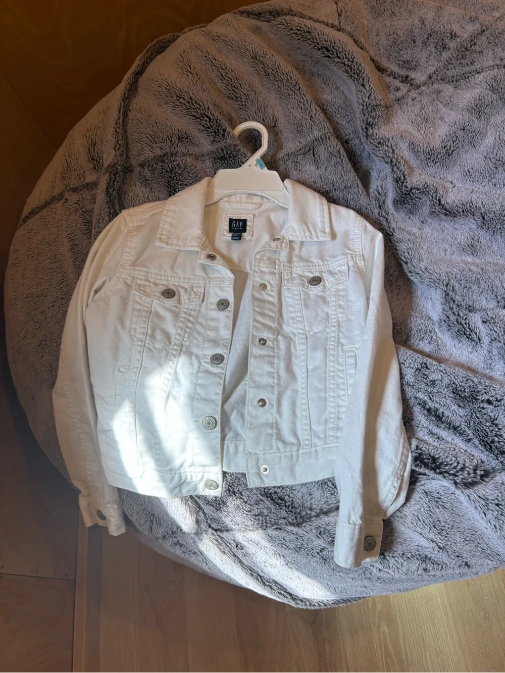 GAP Girl’s Medium White Jean Jacket